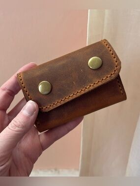 Handmade Brown Leather Film Holder